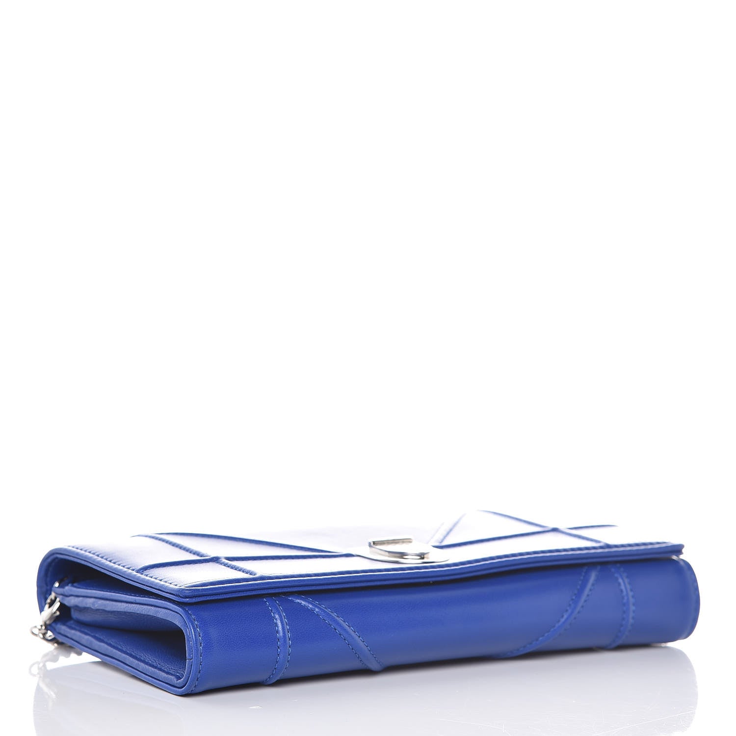 Christian Dior Lambskin Diorama Croisiere Chain Wallet Blue 4 of 10