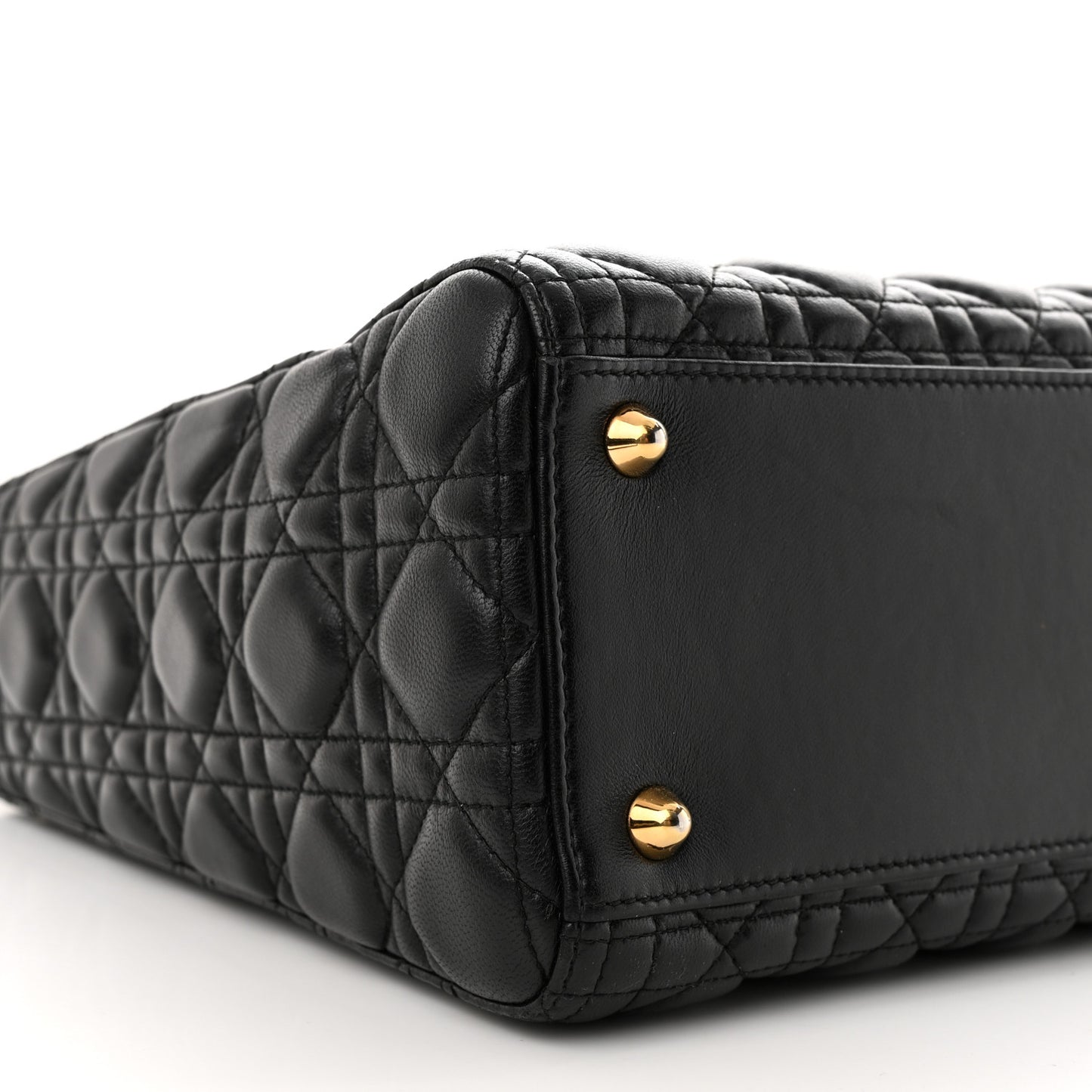 Lambskin Cannage Large Lady Dior Black