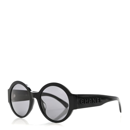 Chanel Acetate Polarized Round Sunglasses 5410 Black 1 of 6