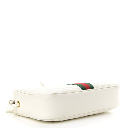 Gucci Calfskin Web Trapuntata Small Shoulder Bag Off White 4 of 11