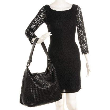 Bottega Veneta Nappa Intrecciato Shoulder Bag Nero Black 2 of 8