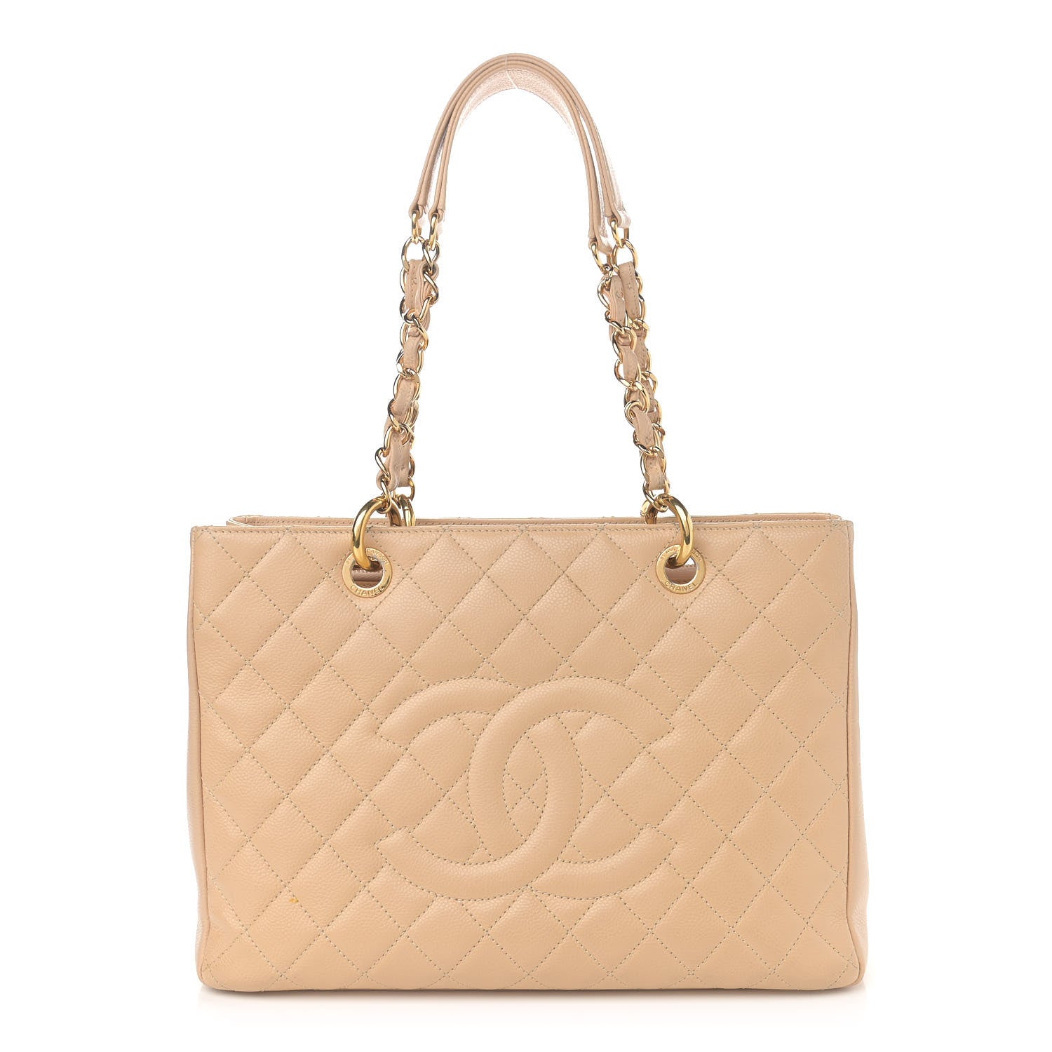 Chanel Caviar Quilted Grand Shopping Tote GST Beige 1 of 14