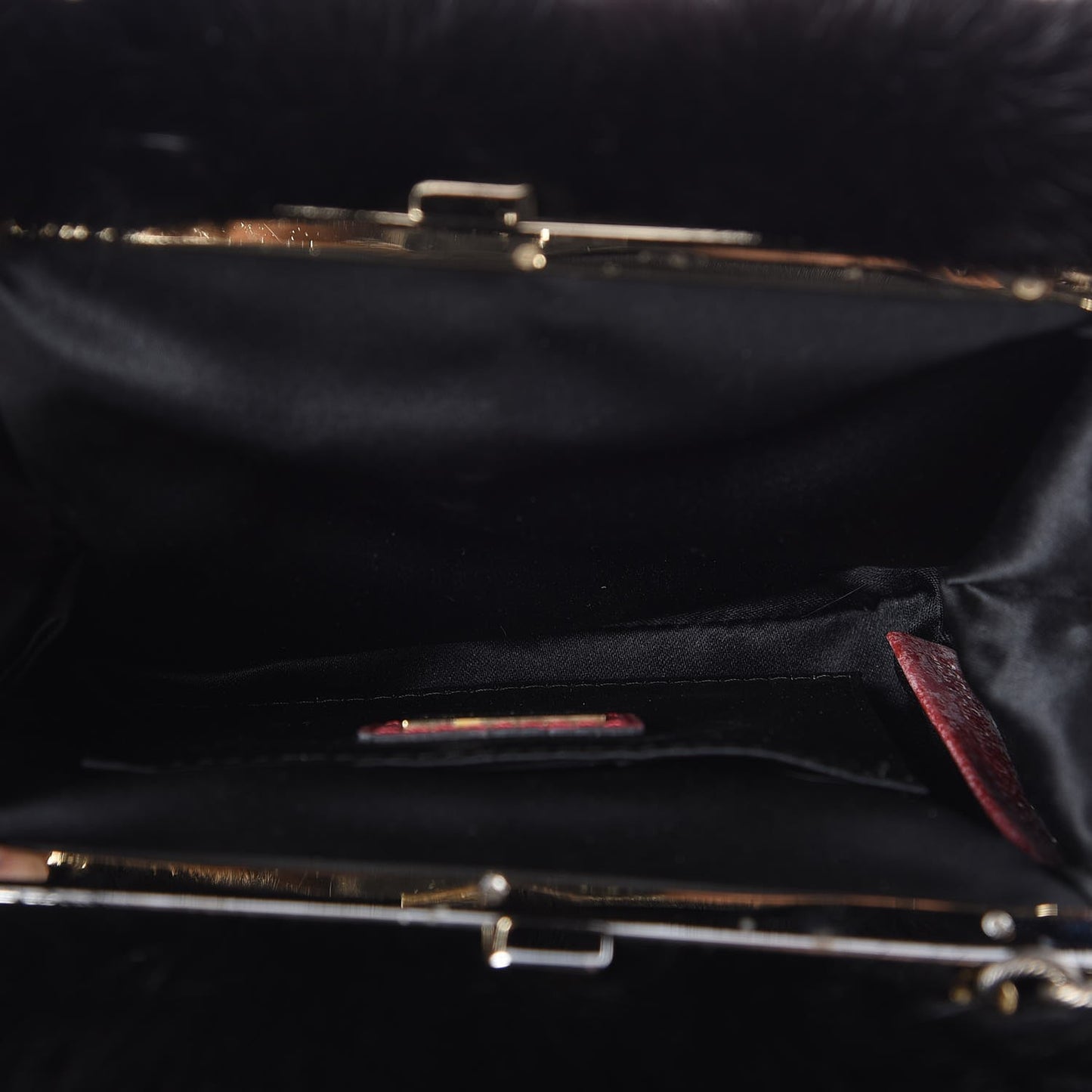 Lace Mink Pearl Mini Neve Shoulder Bag Black