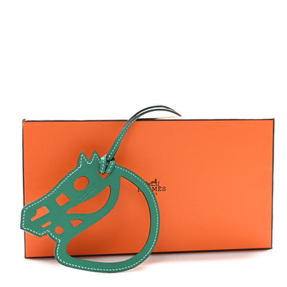 Hermes Swift Paddock Cheval Horse Bag Charm Vert Vertigo 4 of 4