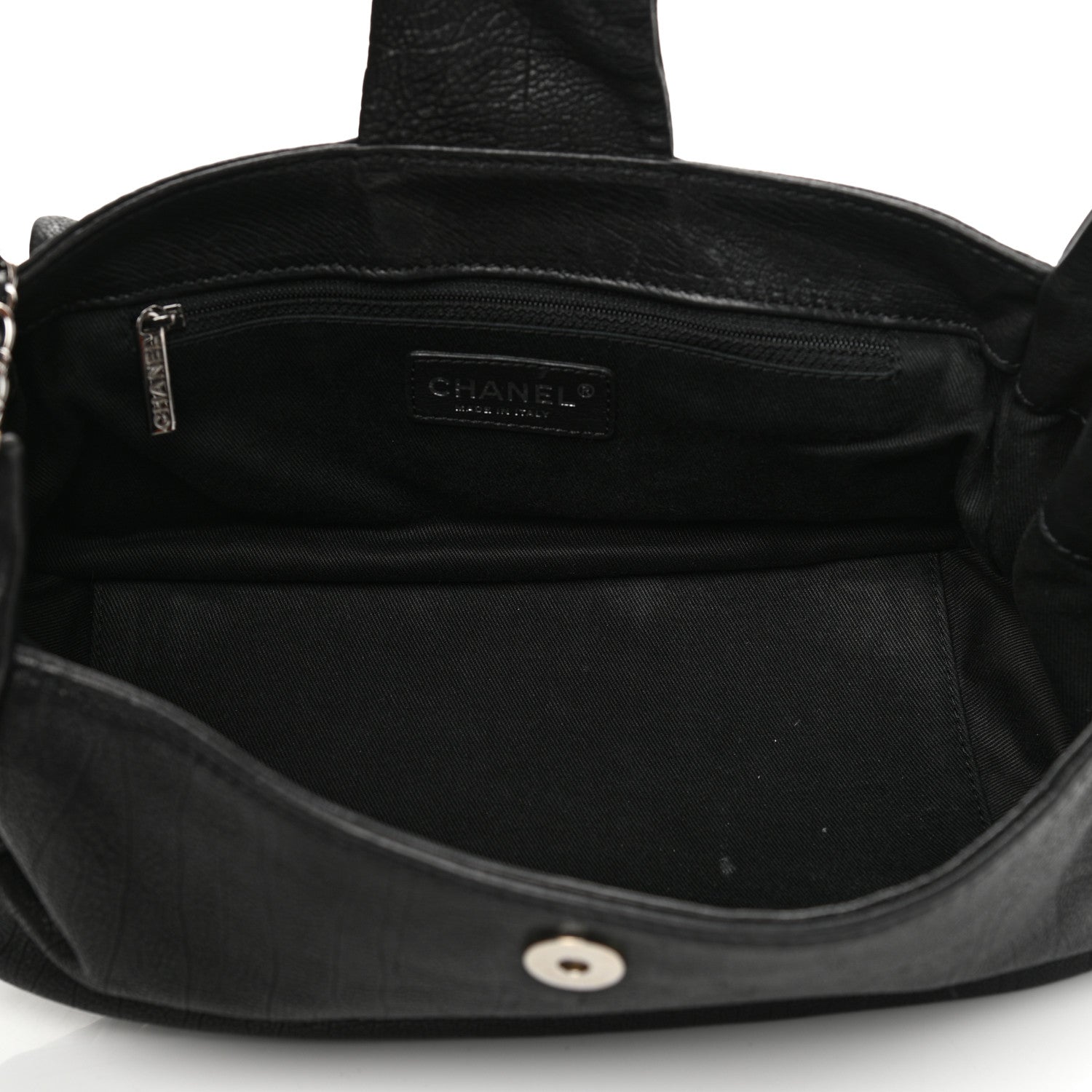 Chanel Calfskin Diamond Stitch Accordion Flap Black 6 of 9