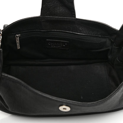 Chanel Calfskin Diamond Stitch Accordion Flap Black 6 of 9