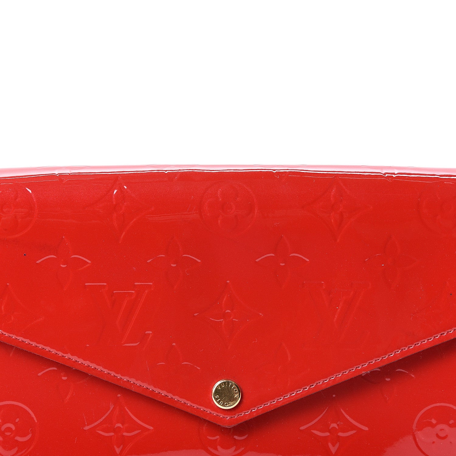 Louis Vuitton Vernis Felicie Pochette Chain Wallet Cherry 10 of 11