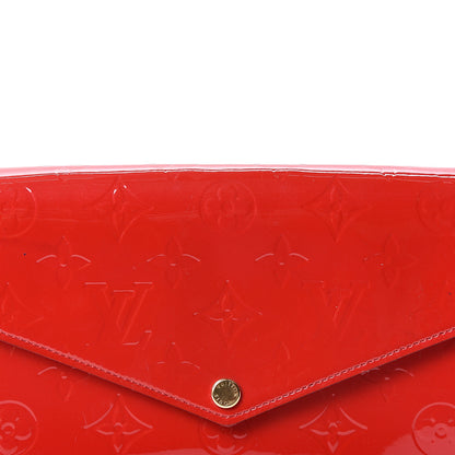 Louis Vuitton Vernis Felicie Pochette Chain Wallet Cherry 10 of 11