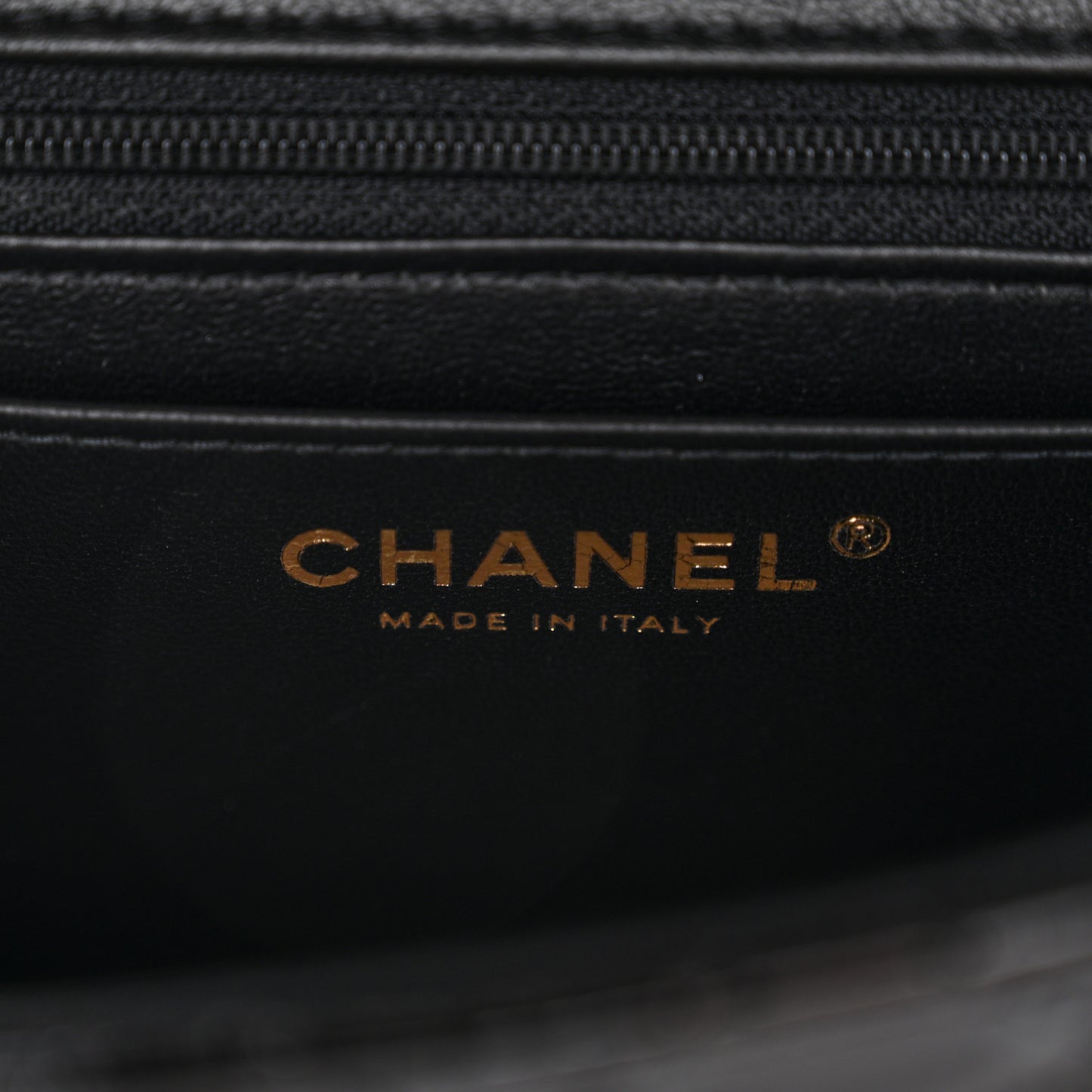 Patent Quilted Mini Top Handle Rectangular Flap Black