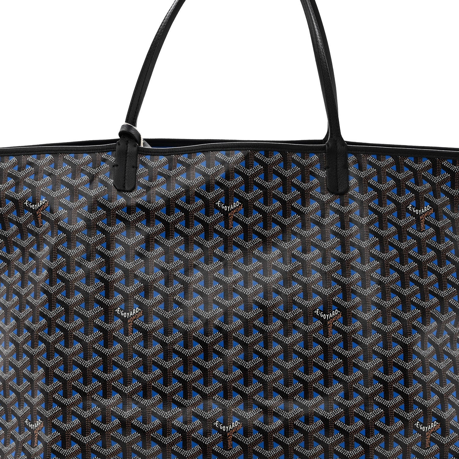 Goyard Goyardine Saint Louis Claire Voie GM Black Sky Blue 9 of 12