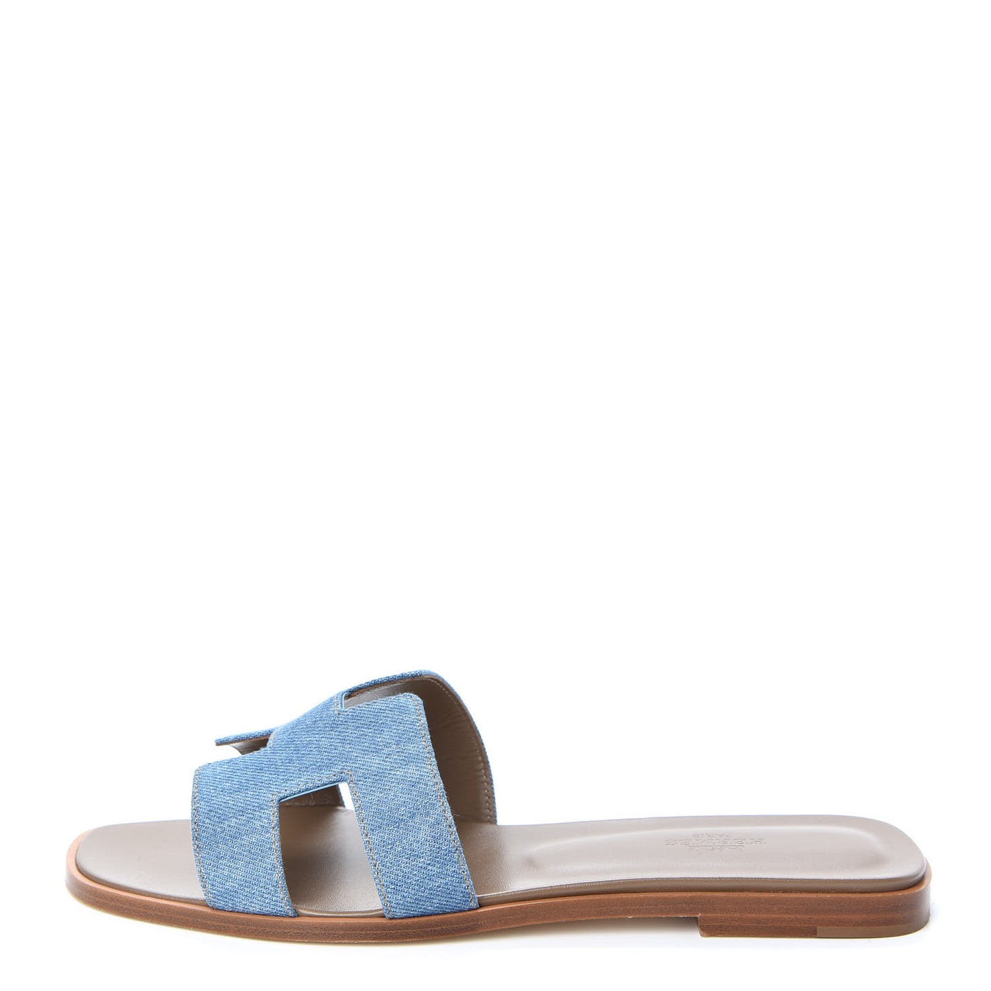 Denim Canvas Oran Sandals 39.5 Bleu Clair