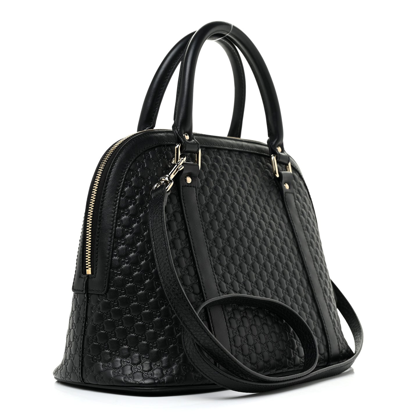 Microguccissima Medium Dome Bag Black