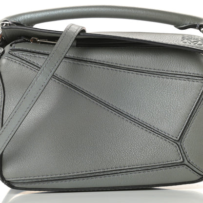 Loewe Metallic Calfskin Mini Puzzle Bag Gunmetal 8 of 10