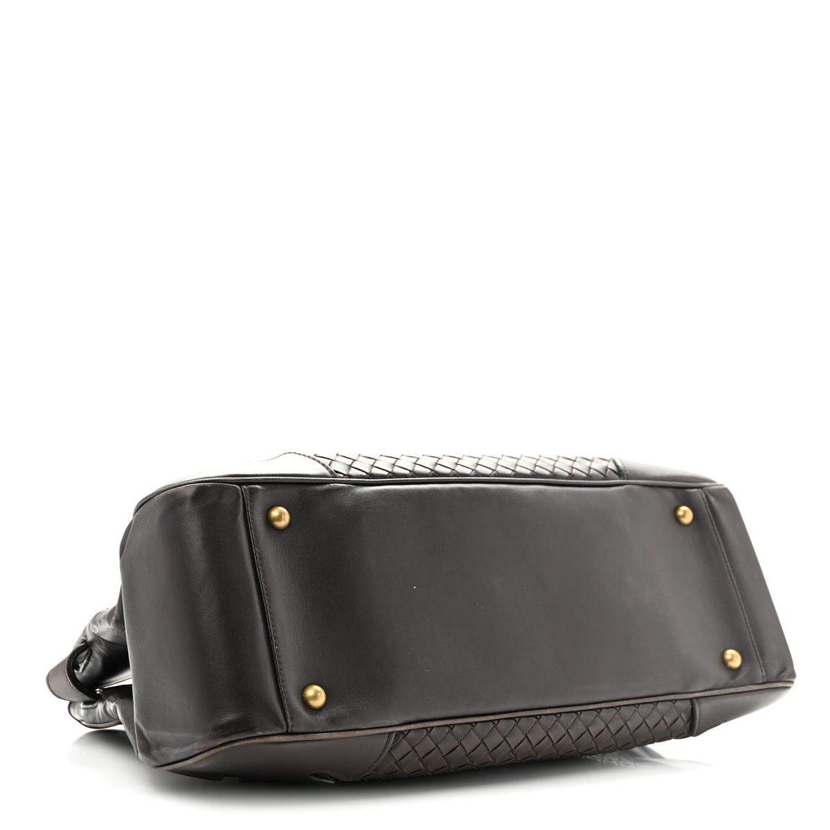 Nappa Intrecciato Shoulder Bag Moro