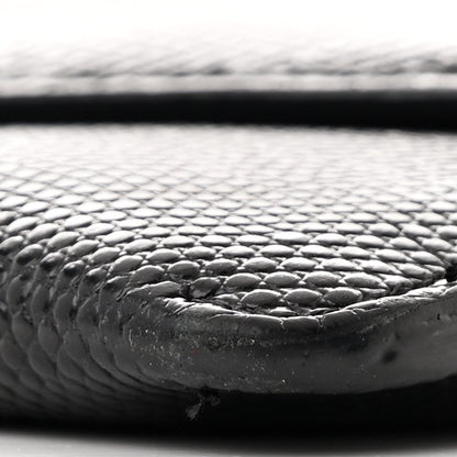 Dolce & Gabbana Lizard Effect Wallet On Chain Black 9 of 11