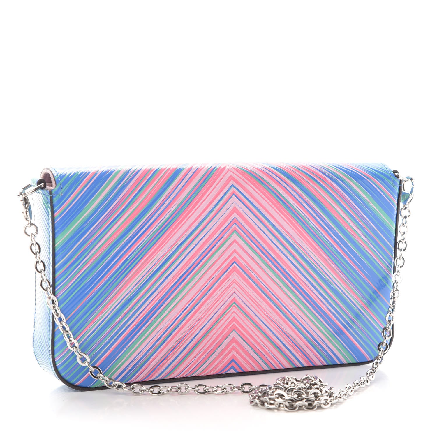 Louis Vuitton Epi Tropical Pochette Felicie Blue Rose 4 of 10