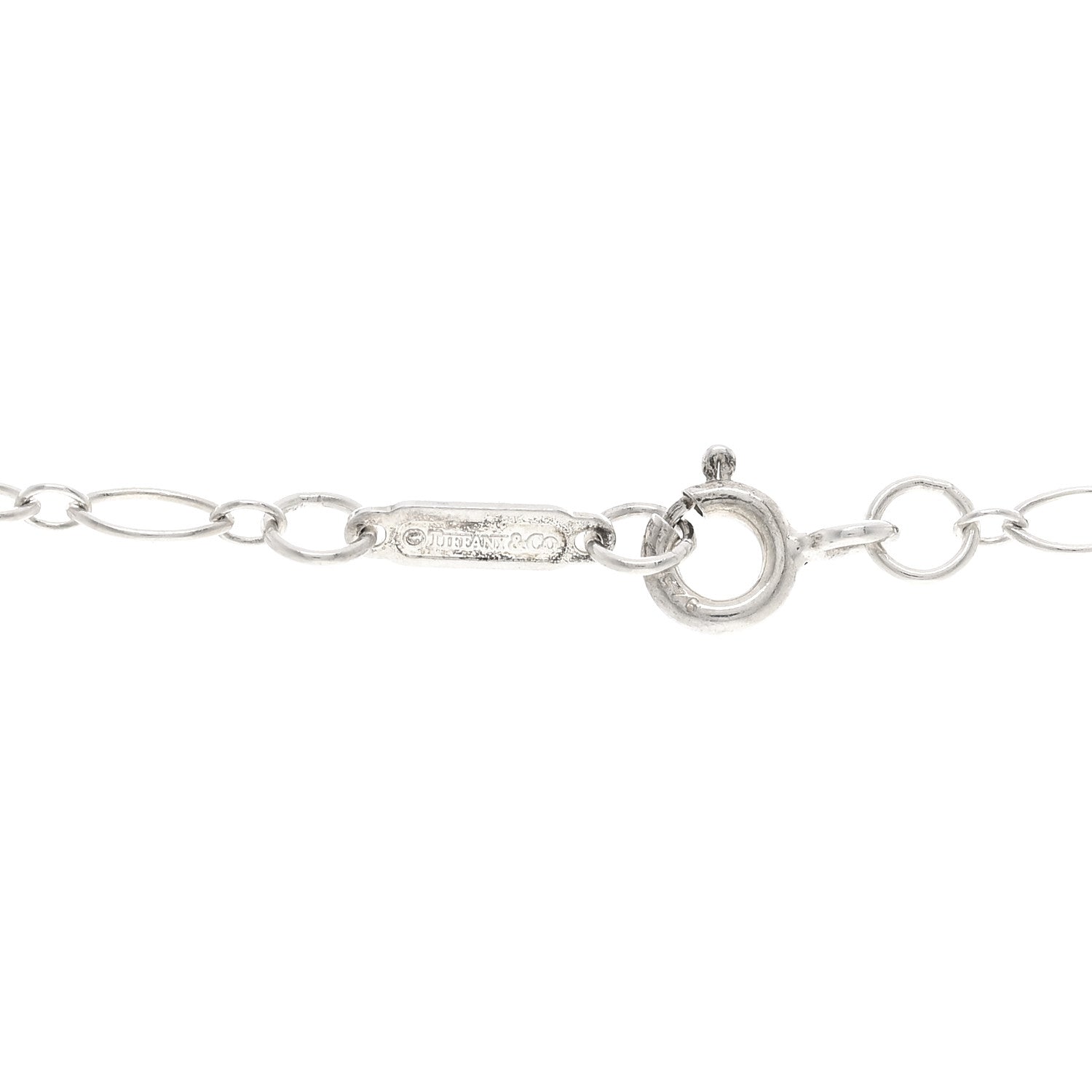Tiffany Sterling Silver Enamel Heart Key Pendant Necklace Blue 5 of 6