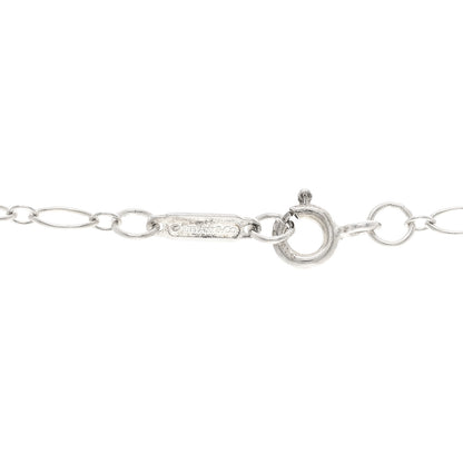 Tiffany Sterling Silver Enamel Heart Key Pendant Necklace Blue 5 of 6