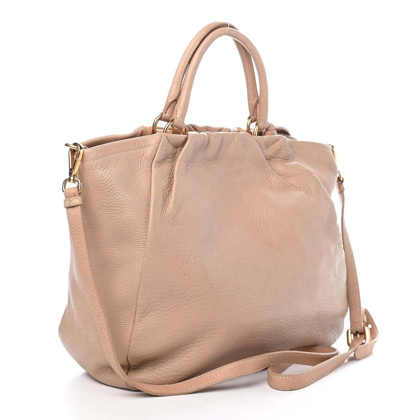 Cervo Pleats Tote Beige
