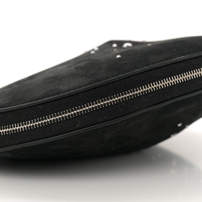 Alaia Suede Crystal Embellished Le Coeur Bag Black 7 of 8