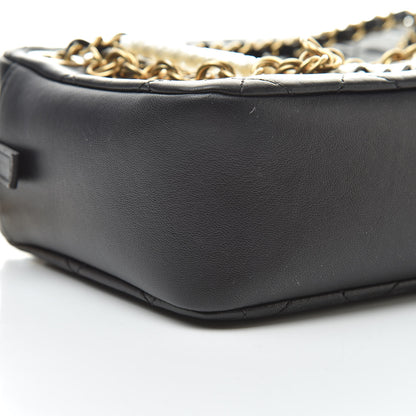 Chanel Lambskin Quilted All About Chains Camera Bag Black 9 of 12