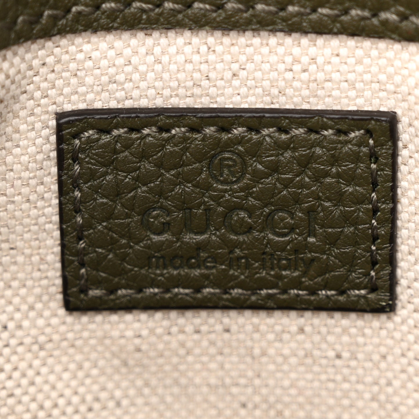 Piuma Calfskin Jumbo GG Embossed Small Messenger Bag Dark Green