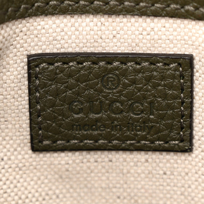 Gucci Piuma Calfskin Jumbo GG Embossed Small Messenger Bag Dark Green 6 of 12