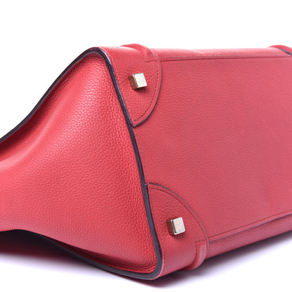 Celine Baby Drummed Calfskin Mini Luggage Red 7 of 11
