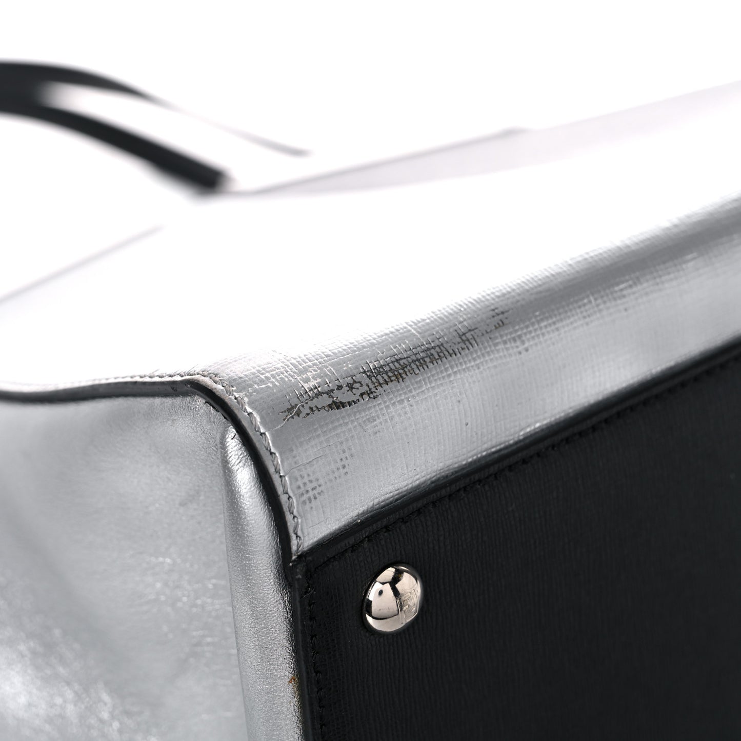 Vitello Elite Bi Color 3Jours Tote Argento Black