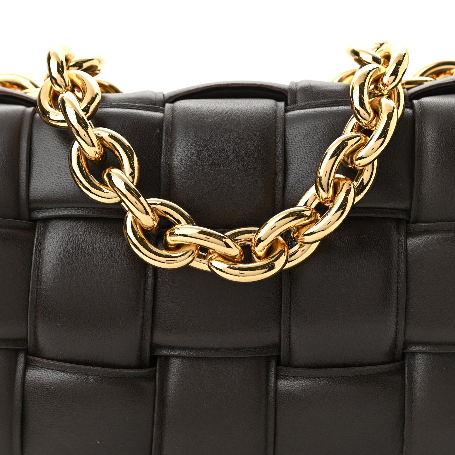 Bottega Veneta Lambskin Maxi Intreccio Padded Chain Cassette Crossbody Bag Black 7 of 9