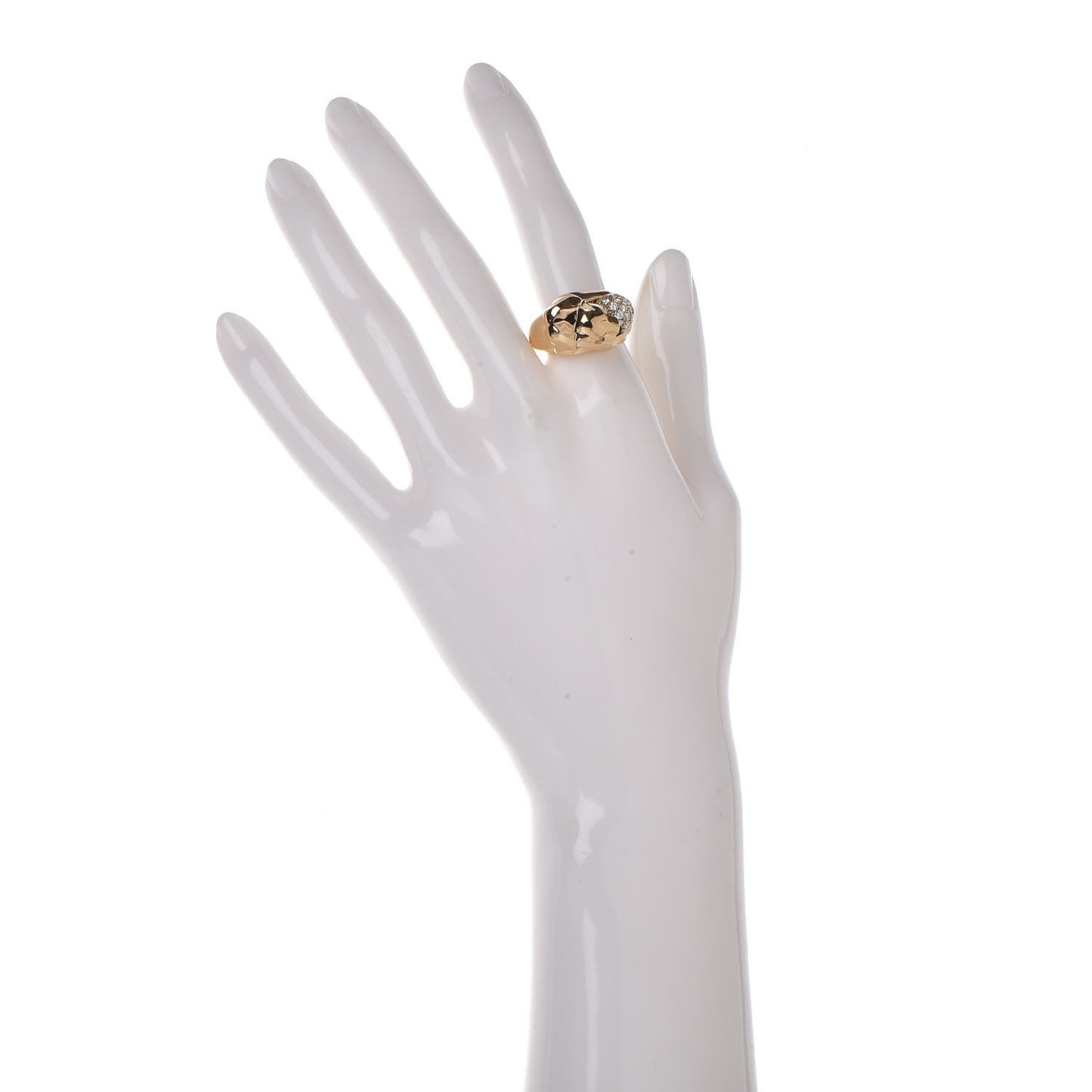 18K Yellow Gold Diamond Onyx Emerald Panthère De Ring 53 6.25