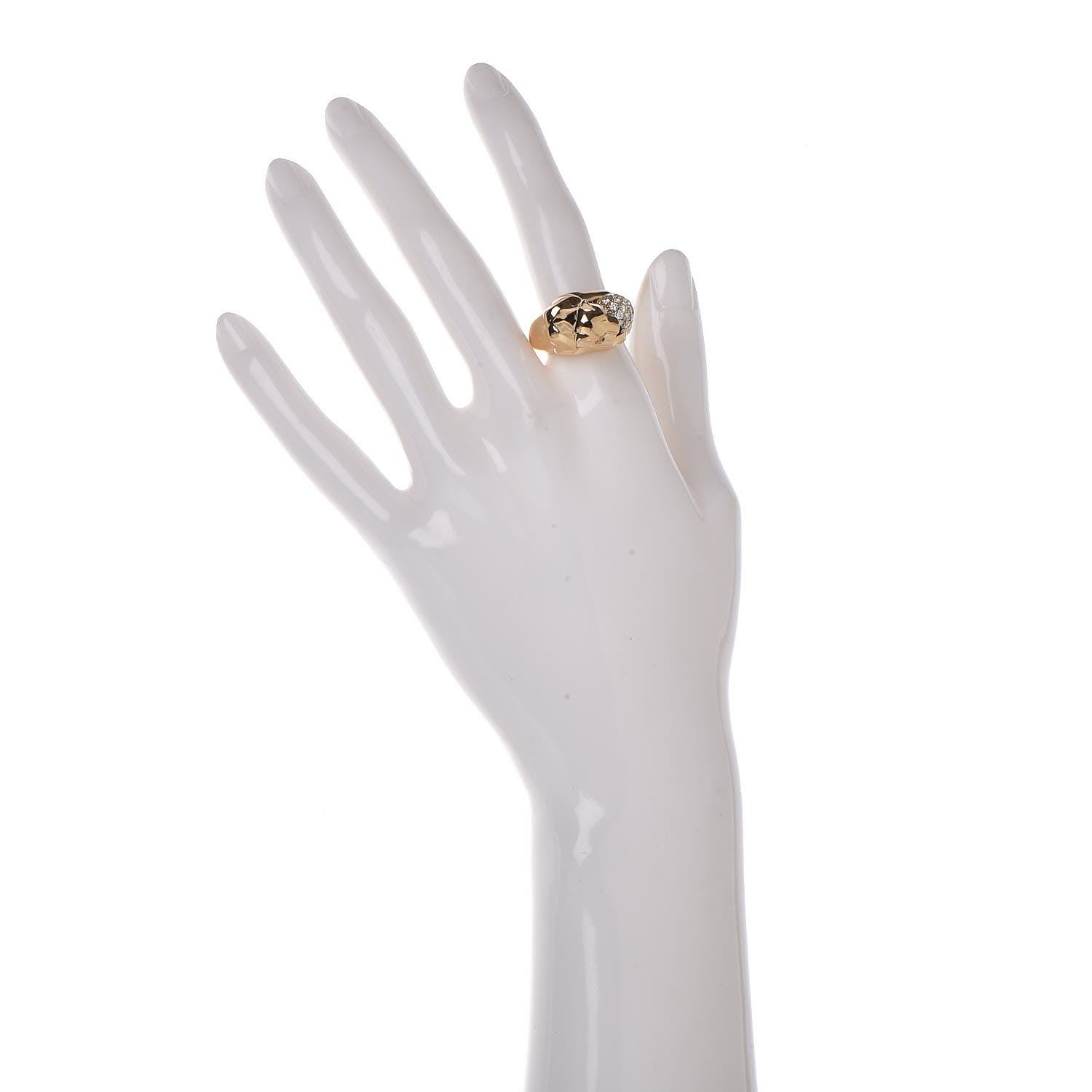 Cartier 18K Yellow Gold Diamond Onyx Emerald Panthère De Ring 53 6.25 2 of 12