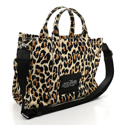 Marc Jacobs Cotton Canvas Leopard Print Medium The Traveler Tote Bag 3 of 9