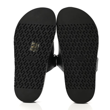 Hermes Calfskin Womens Chypre Sandals 36 Black 5 of 9