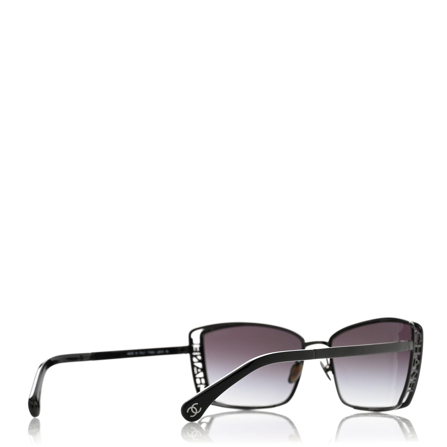 Metal Logo Sunglasses 71542 Black