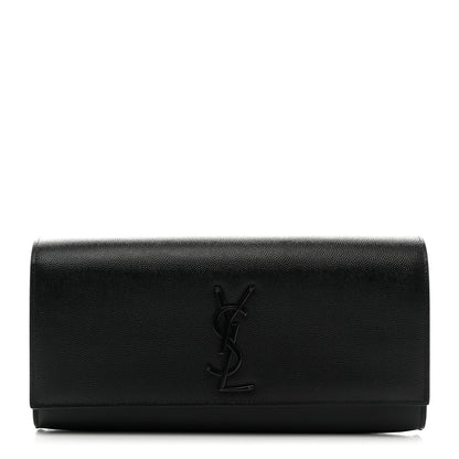 Saint Laurent Grain De Poudre Monochrome Monogram Cassandre Clutch Black 1 of 7