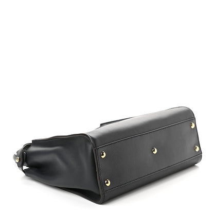 Fendi Calfskin Velvet Fun Fair Medium Peekaboo Iconic Satchel Night Blue Multicolor 4 of 9