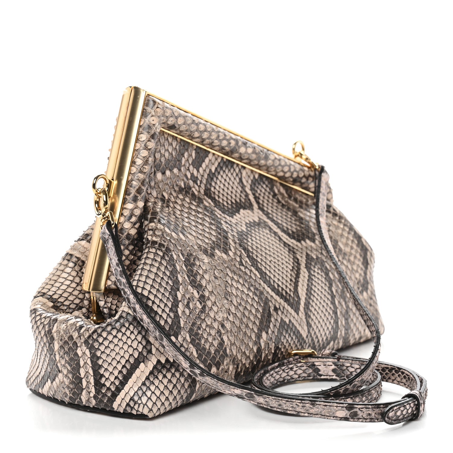 Fendi Snakeskin Small Fendi First Light Pink 1869694 – FASHIONPHILE