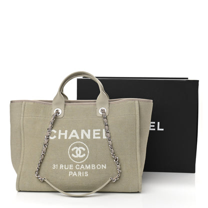 Chanel Mixed Fibers Medium Deauville Tote Grey 12 of 12