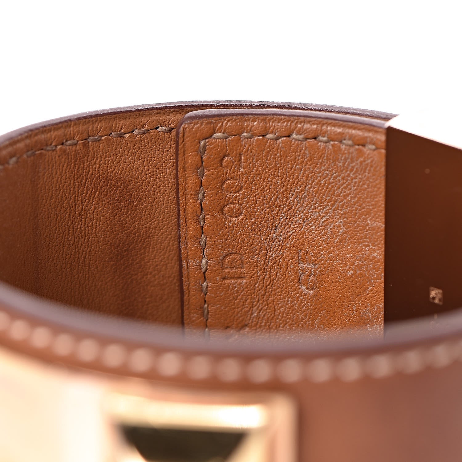 Hermes Barenia Collier de Chien CDC Bracelet S Fauve 5 of 7