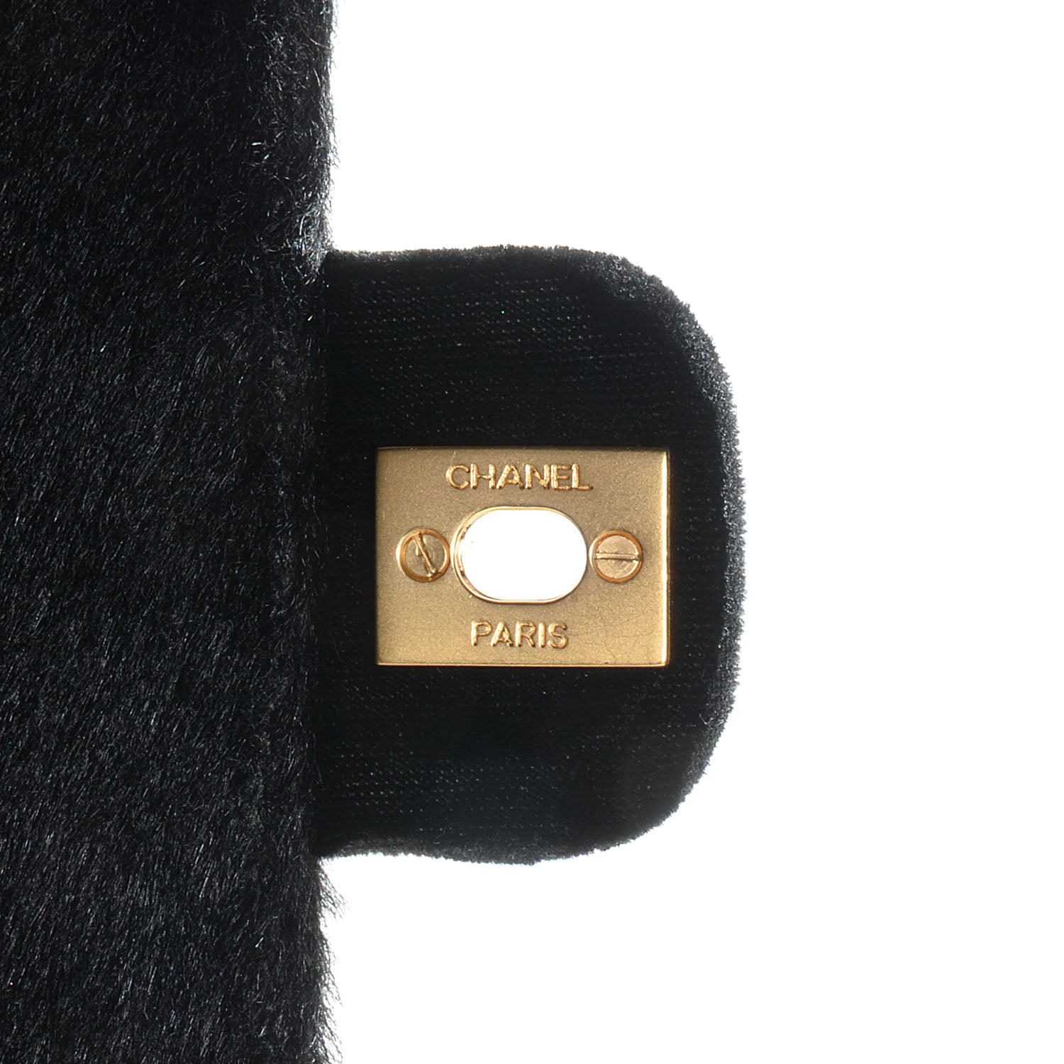 Chanel Pony Hair Velvet Chocolate Bar Flap Black 9 of 9