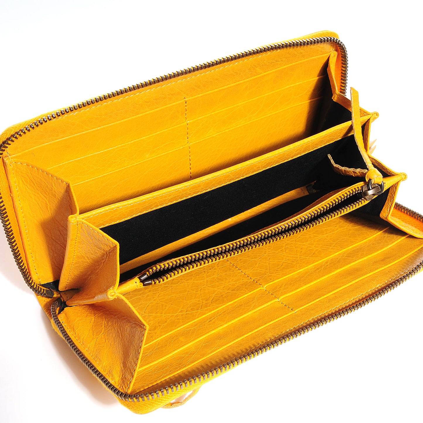 Agneau Classic Hardware Continental Zip Around Wallet Mangue