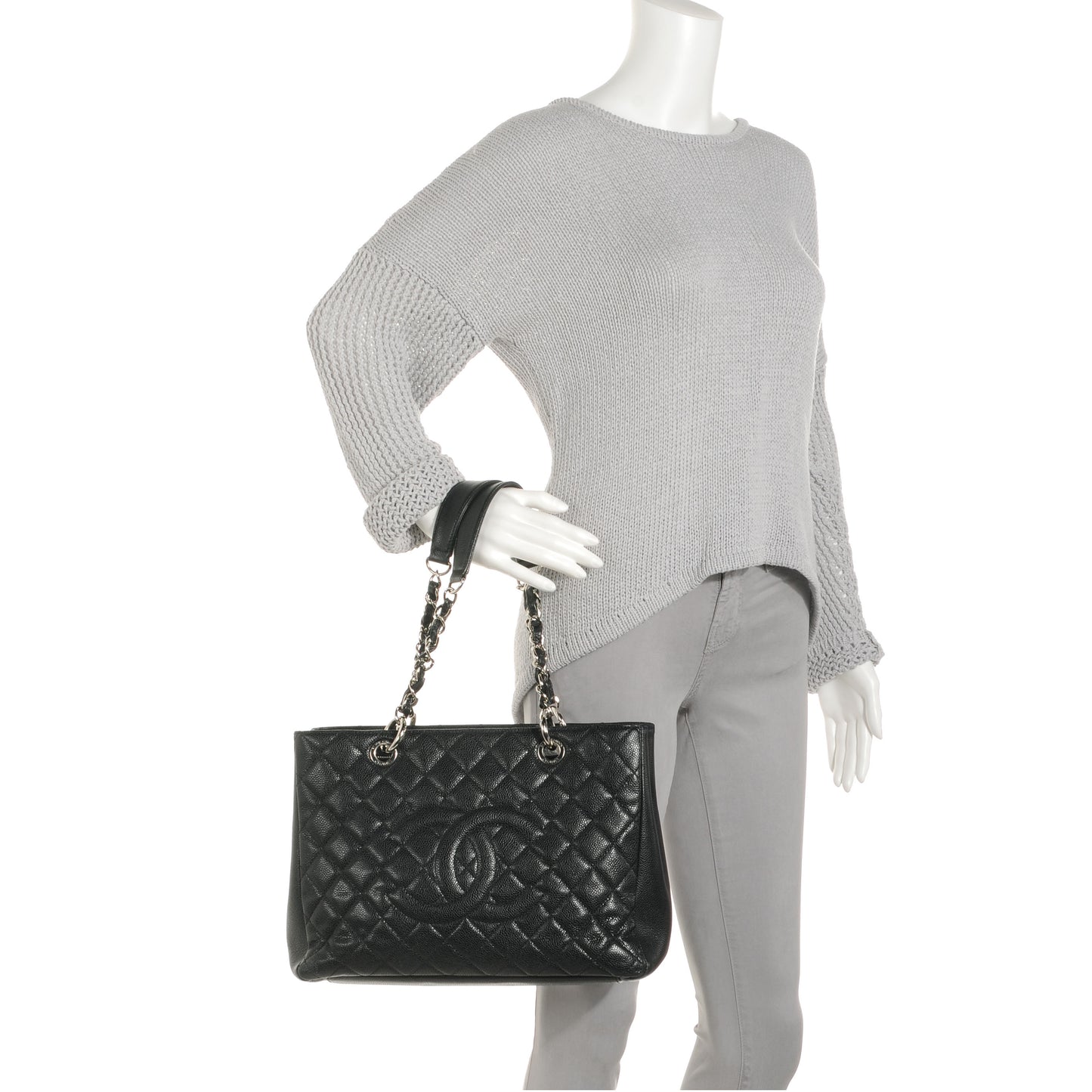 Caviar Grand Shopping Tote GST Black