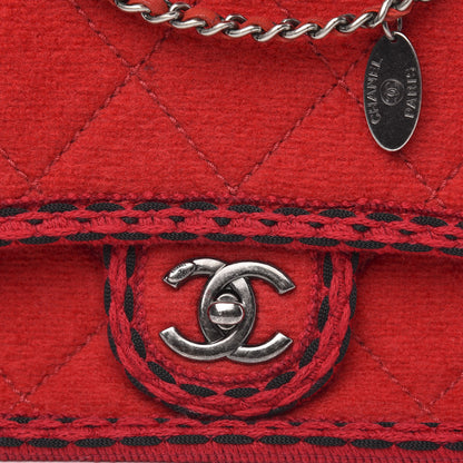 Chanel Wool Quilted Mini Edelweiss Single Flap Red 8 of 10
