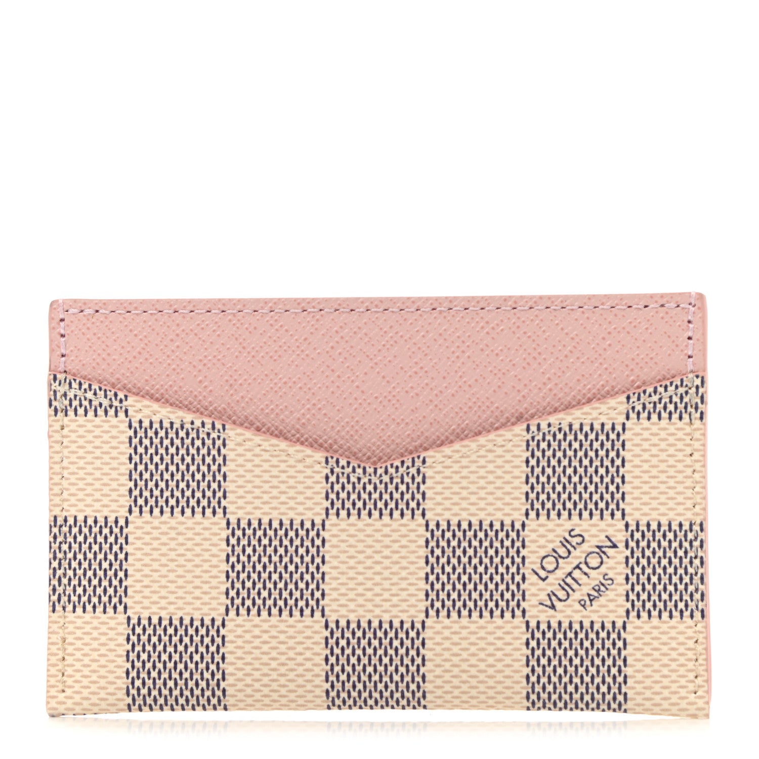 Louis Vuitton Damier Azur Daily Card Holder Rose Ballerine 1 of 6
