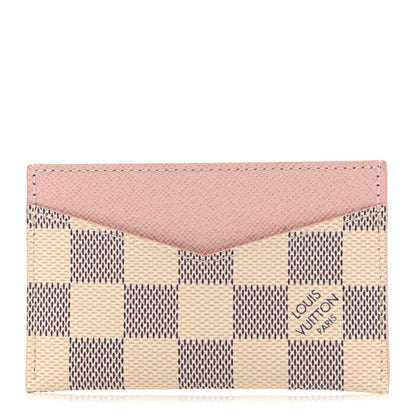 Louis Vuitton Damier Azur Daily Card Holder Rose Ballerine 1 of 6