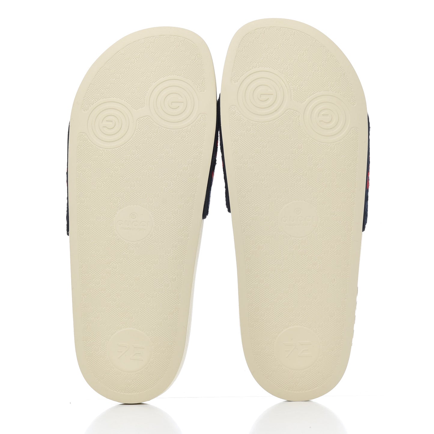 Terry Cloth GG Monogram Slide Sandals 39 Blue Red