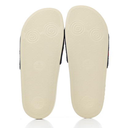 Gucci Terry Cloth GG Monogram Slide Sandals 39 Blue Red 5 of 9