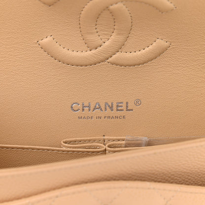 Chanel Caviar Quilted Medium Double Flap Beige 6 of 9