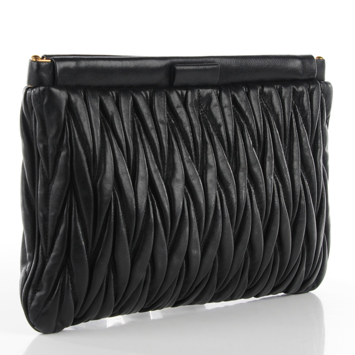 Miu Miu Nappa Matelasse Lux Clutch Nero Black 3 of 9